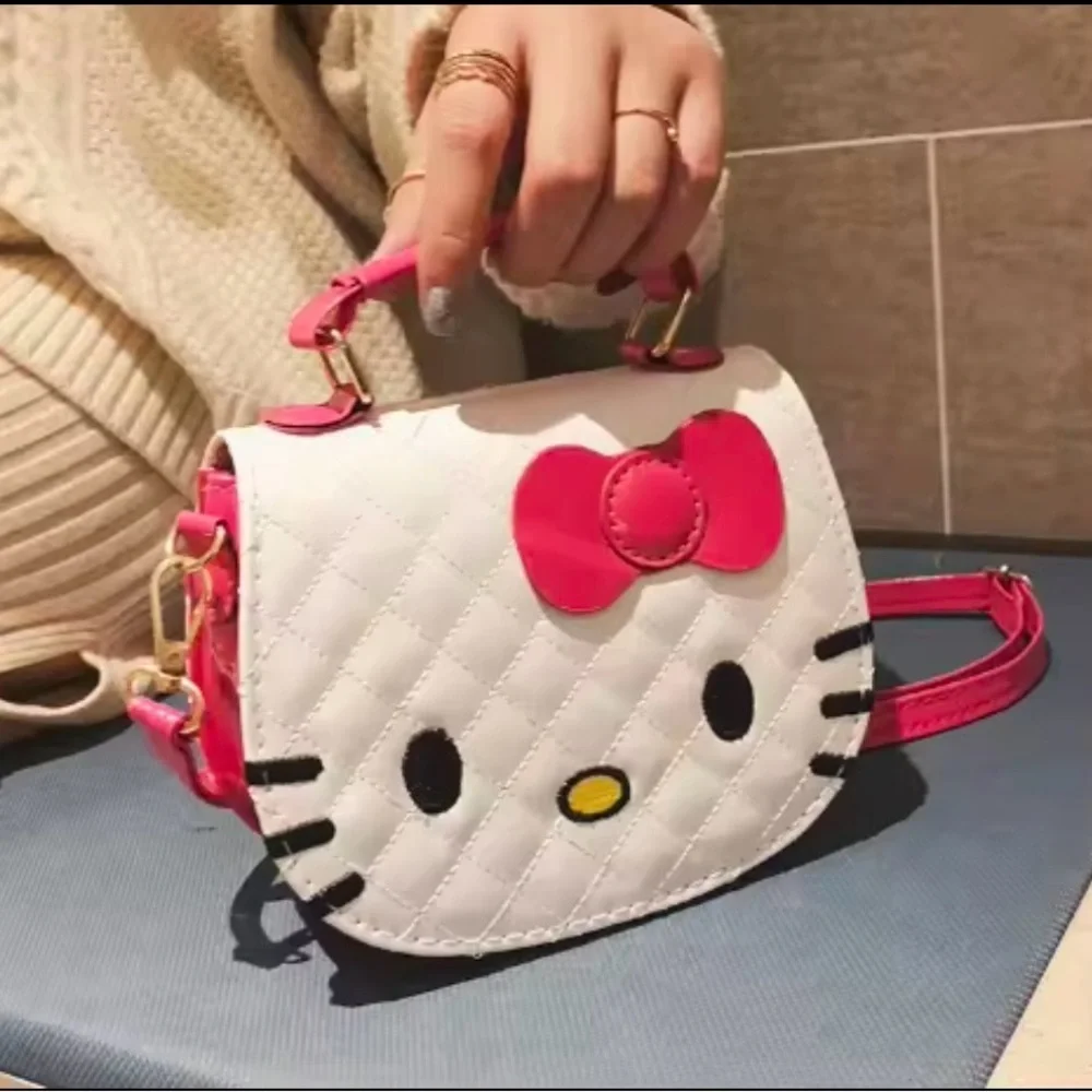 Hello Kitty Cutie Quilted Pink and White Crossbody Mini Bag 💕
